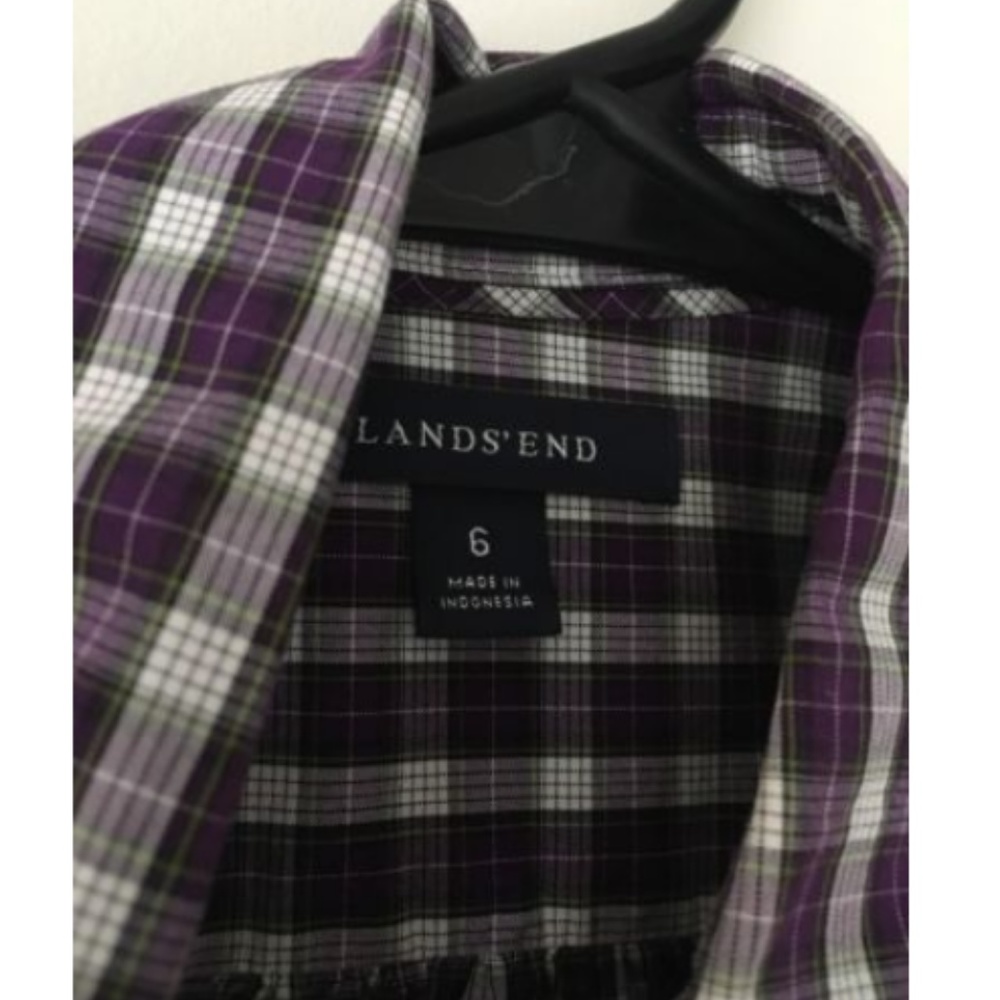 Lands' End Ruffle Button Up Blouse - Picture 4 of 4